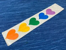 Mrs Grossman Heart Stickers Opal Pearly Multi Color VTG 80s Opalescent 6 988A