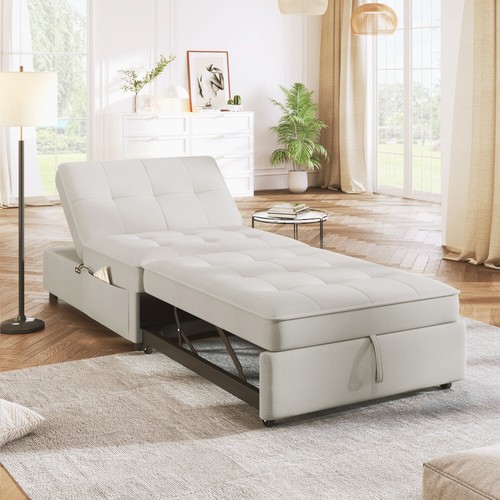 4-in-1 Sofa Bed, Multi-Function Folding Ottoman Bed with Storage Pocket and USB - Picture 25 of 48