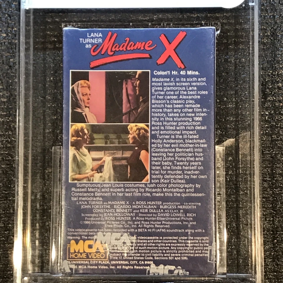 1985 Madame X Betamax Early Seal NOT VHS Movie Sealed Graded NEW MCA cult noir - Image 3 of 4