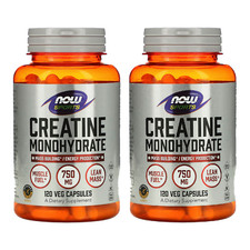 Now Foods 2 PACKS Sports Creatine Monohydrate 750 mg 120 Capsules