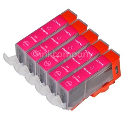 5 für CLI 521 magenta PATRONEN für PIXMA IP3600 4600 4700 MP540 550 560 NEU