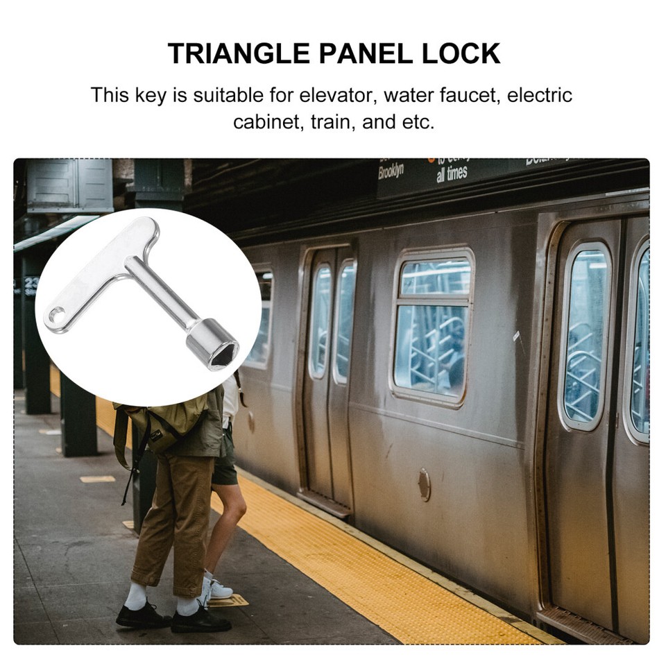 4pcs Elevator Lock Key Triangle Floor Lockout Elevator Key Fire Service