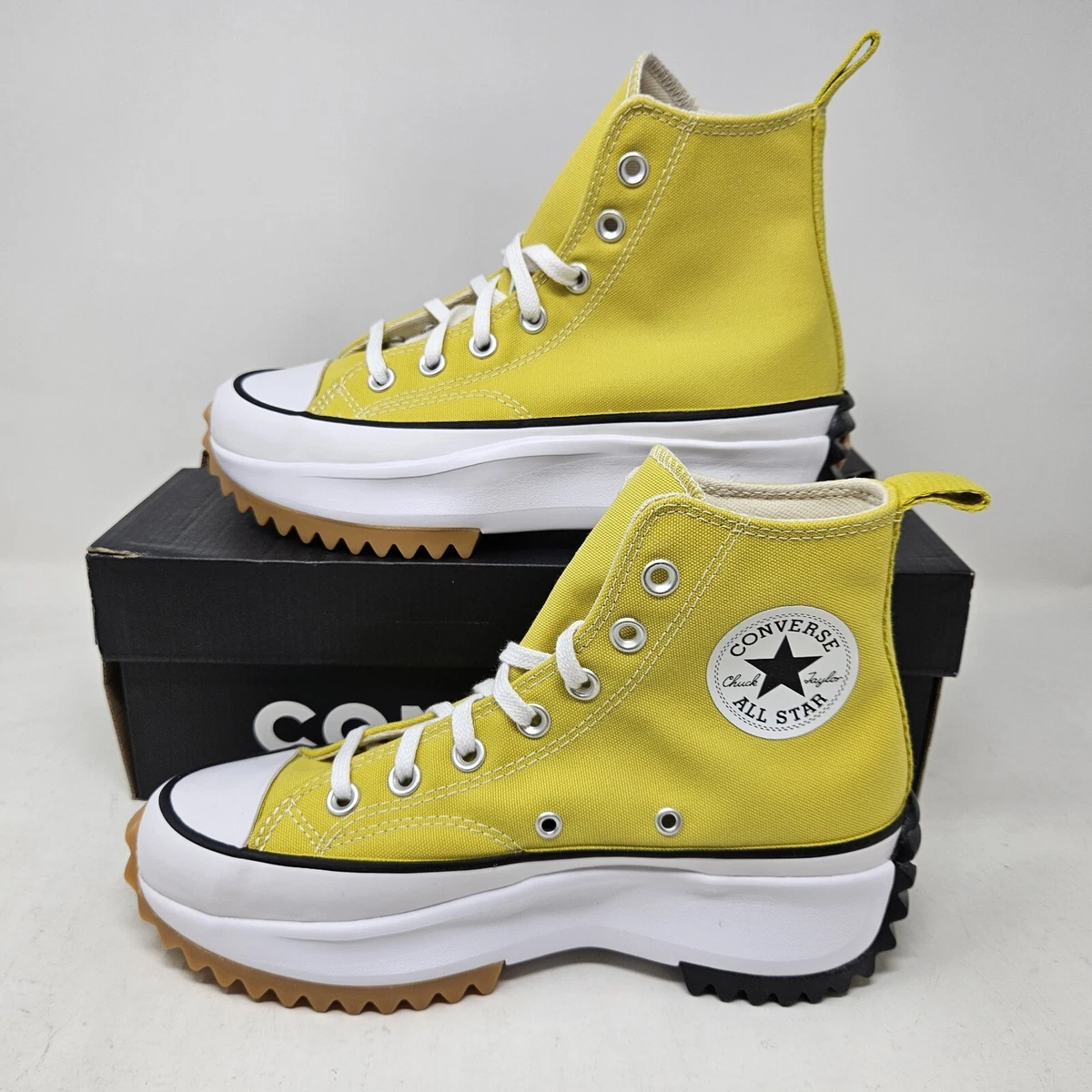 Chaussures d contract es Wmns Converse Run Star Hike gomme blanche citron A013