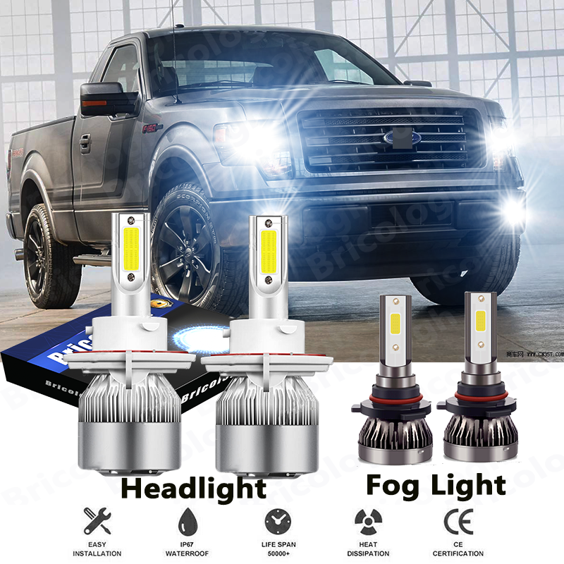 For 2004-2014 Ford F 150 6000K LED Headlght H/Lo Fog Lght Bulbs - Foto 13