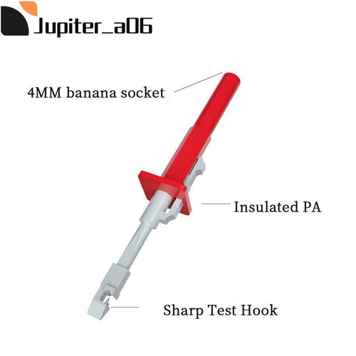 2PCS Safety Insulated Test Hook Clip Bulit-in Spring Sharp Piercing Probes Tool - Picture 6 of 6