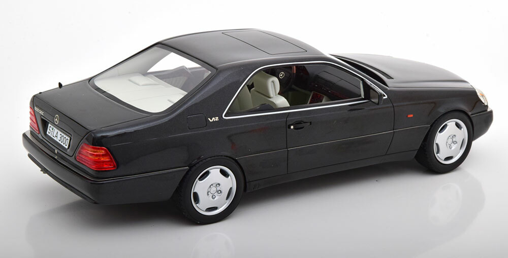 Cult Models 1992 Mercedes Benz 600 SEC C140 Black metallic