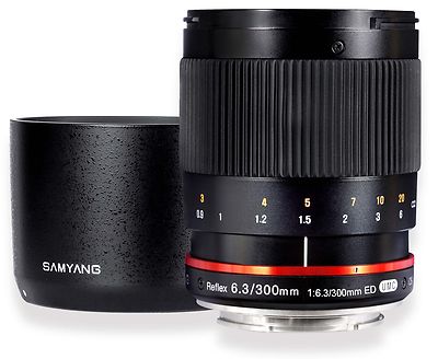 Samyang 300mm F6.3 Mirror Lens for Fuji X - Black - New!
