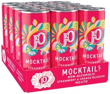 J2O Mocktail Strawberry & Orange Blossom Mojito 12 x 250ml Cans