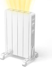 Plug-in Electric Wall Heater 800W Portable Convection Panel Heaters for Bathroom