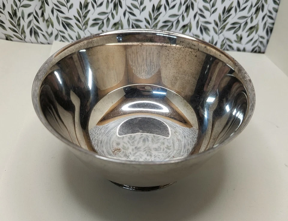 Tigela com pés folheada a prata reprodução vintage Paul Revere  - Imagem 2 de 4