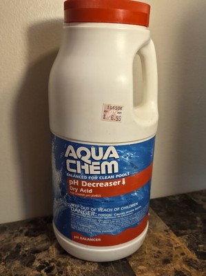 Vintage Aqua Chem K Mart New Full 4lbs Ph Balancer For Clean Pools Collectible