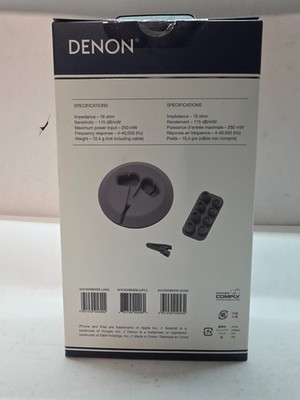 NEW DENON AH-C820 Black Hi-Reso Canal type Earphone dual driver | eBay