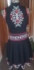 Vintage Parker Black Embroidered Dress Size Small