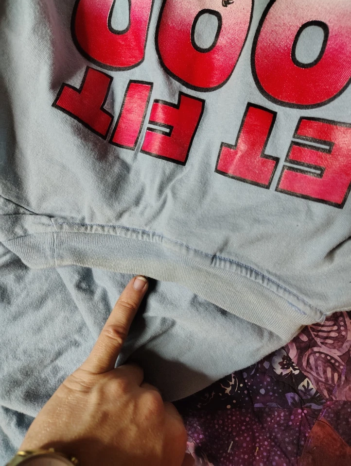 Vintage Y2K Oklahoma Sooners Shirt Mens XL Blue OU Get Fit 2000 Gym Fraternity - Image 3 of 4