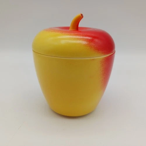 Vintage Hazel Atlas Apple Condiment Milk Glass Jelly Jam Jar With Lid 1930-40s