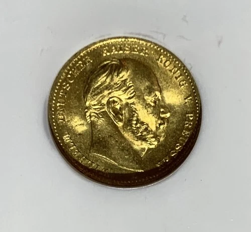 1872 A GERMANY 10 MARK GOLD COIN NGC MS66, PRUSSIA
