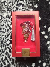 Dr. Seuss  Santa LENOX Crystal GRINCH UP THE CHIMNEY Christmas Ornament Gift Bag