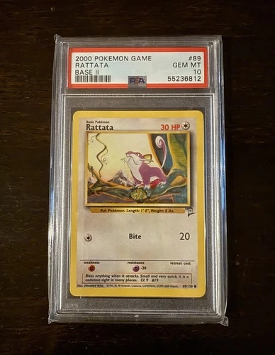 Pokémon 2000 Base Set 2 Rattata 89/130 PSA 10 GEM MT