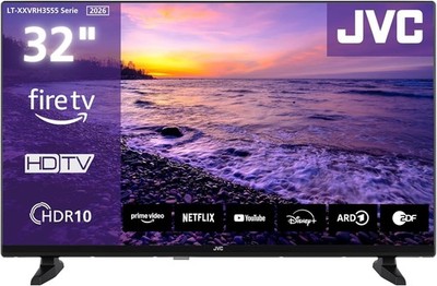 JVC Fernseher 32 Zoll Fire TV HD Smart TV Alexa Built-In Triple-Tuner LED TV HDR