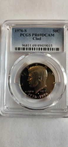 1976-S Kennedy Half Dollar 50c Clad Proof PCGS PR69DCAM