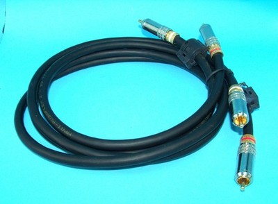 HighEnd Cinchkabel, parallelsymmetrisch, mit vergoldt. + verspannbaren Steckern