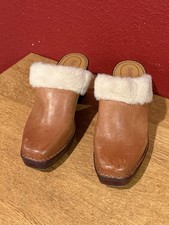 Born Womens Size 10M Hope Brown Full Leather Dyed Real Slip On Heeled Clogs