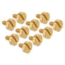 10pcs M4x7mm Knurled Thumb Screws Flat Tip Brass Bolts Grip Knobs Fasteners
