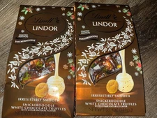 Lindt ~ 2-Bags Snickerdoodle White Chocolate Truffles 5.1 oz ~ 6/30/2026