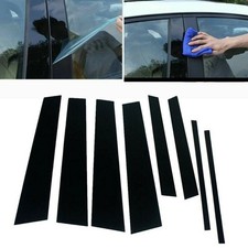 Exterior Trim Windo W Trim 8PCS Black Polycarbonate Direct Replacement