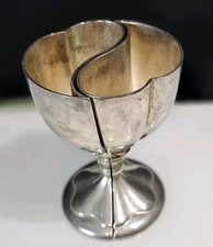 Silver Plated Interlocking Heart Goblets by Hordon Medieval Cups