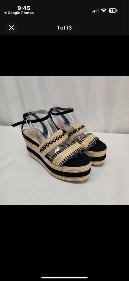 Cuñas SCHUTZ negras y tostadas con suela de plataforma talla 8,5 Foto 2 de 4