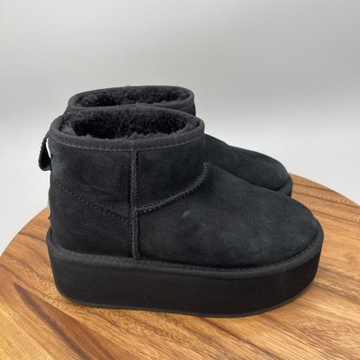 ペレ EMU Australia Stinger Boots Womens Size 6 Black Leather Ankle