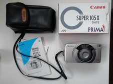 TESTED Canon prima super 105 qd zoom 38-105mm film camera point shoot BOX date