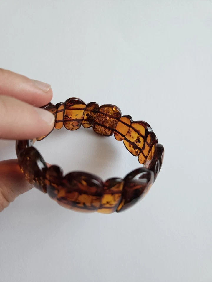 4-Telig: BERNSTEIN & 925 SILBER SCHMUCKSET; OHRRINGE, HALSKETTE, ARMBAND & RING - Bild 4 von 4