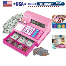 Pretend and Play Calculator Cash Register Pink - Money for Kids, Math Games, ...