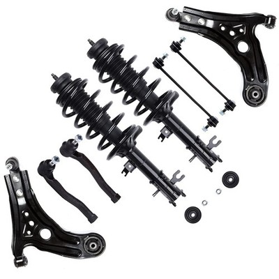 8PCS Kit Struts Control Arms Sway Bar Links Tie Rods Chevrolet Aveo 04-11