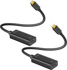 Mini DisplayPort to HDMI Adapter 2 Pack, 4K 30Hz DP Black