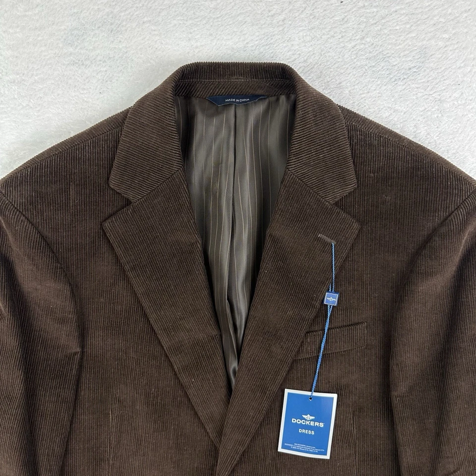 Dockers Men’s Brown Corduroy Sport Coat Blazer Jacket Size 38R Cotton Classic - Image 3 of 4