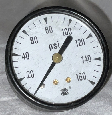 #ad #ad USG PRESSURE Gauge up to 160 PSI Came from Metal Fabrication Business $6.00