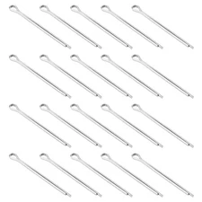 30Pcs 3.2mmx50mm Zinc-Plated Carbon Steel Cotter Pin Split Pin, White