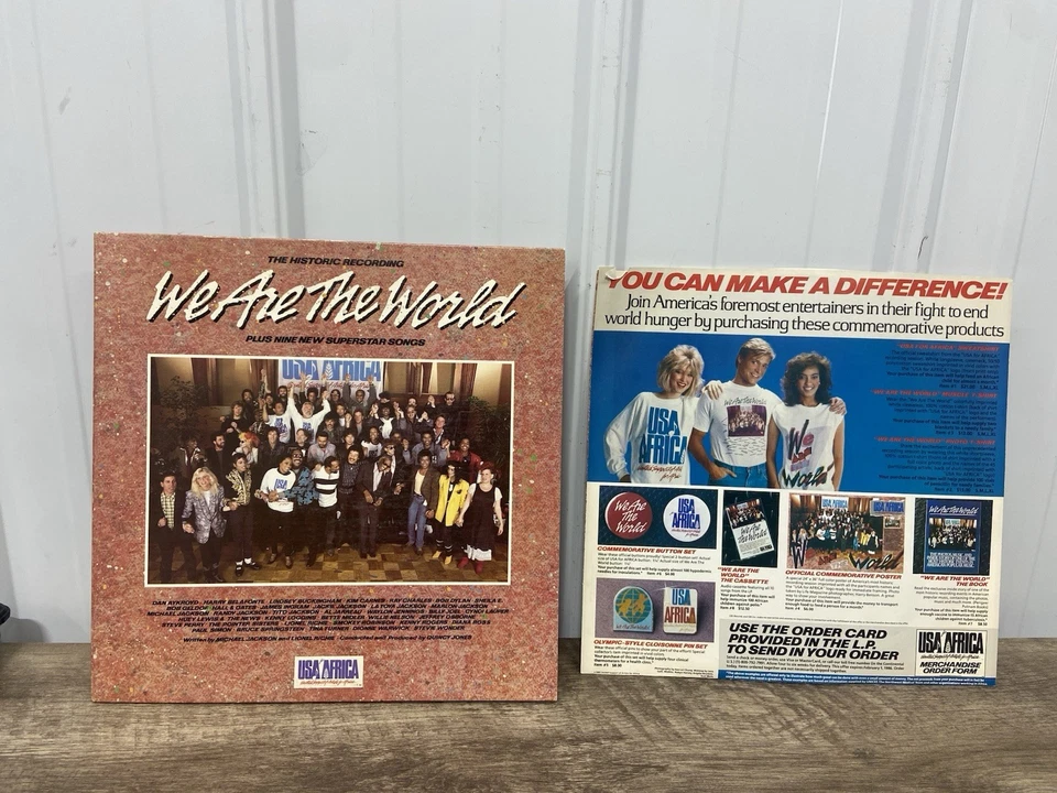 WE ARE THE WORLD  {Michael Jackson +9}  USA Africa (1985 Vinyl, LP) GF MINT/MINT - Image 4 of 4