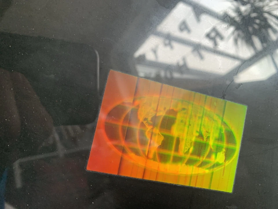 Vintage Glashologramm Weltkarte – echtes Laser 3D Hologramm 1980er – selten - Bild 3 von 3