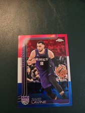 2025-2026 Topps Chrome-Sacramento Kings-Red, White, & Blue Refractor-Zach LaVine