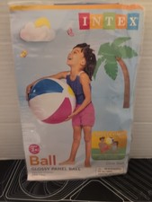 2022 INTEX Glossy Panel 24" Round Swimming Pool Play Beach Ball 59030EQ