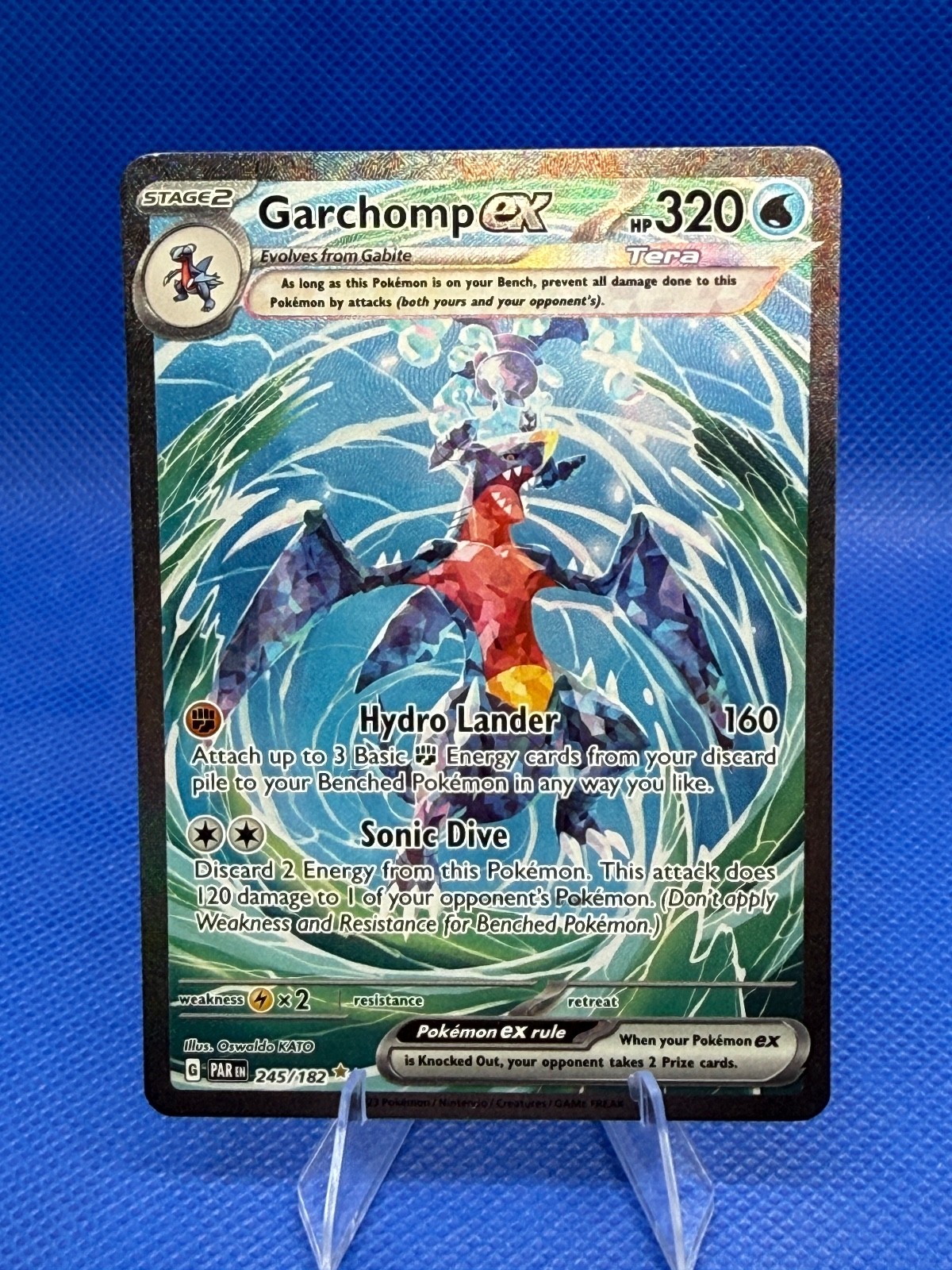 Garchomp EX 245/182 Special Illustration Rare NM Paradox Rift Pokemon Card TCG