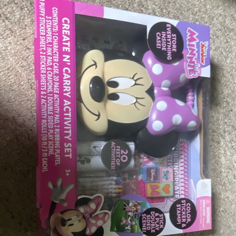 Disney Minnie Mouse Create N Carry Activity Set Stickers, Markers