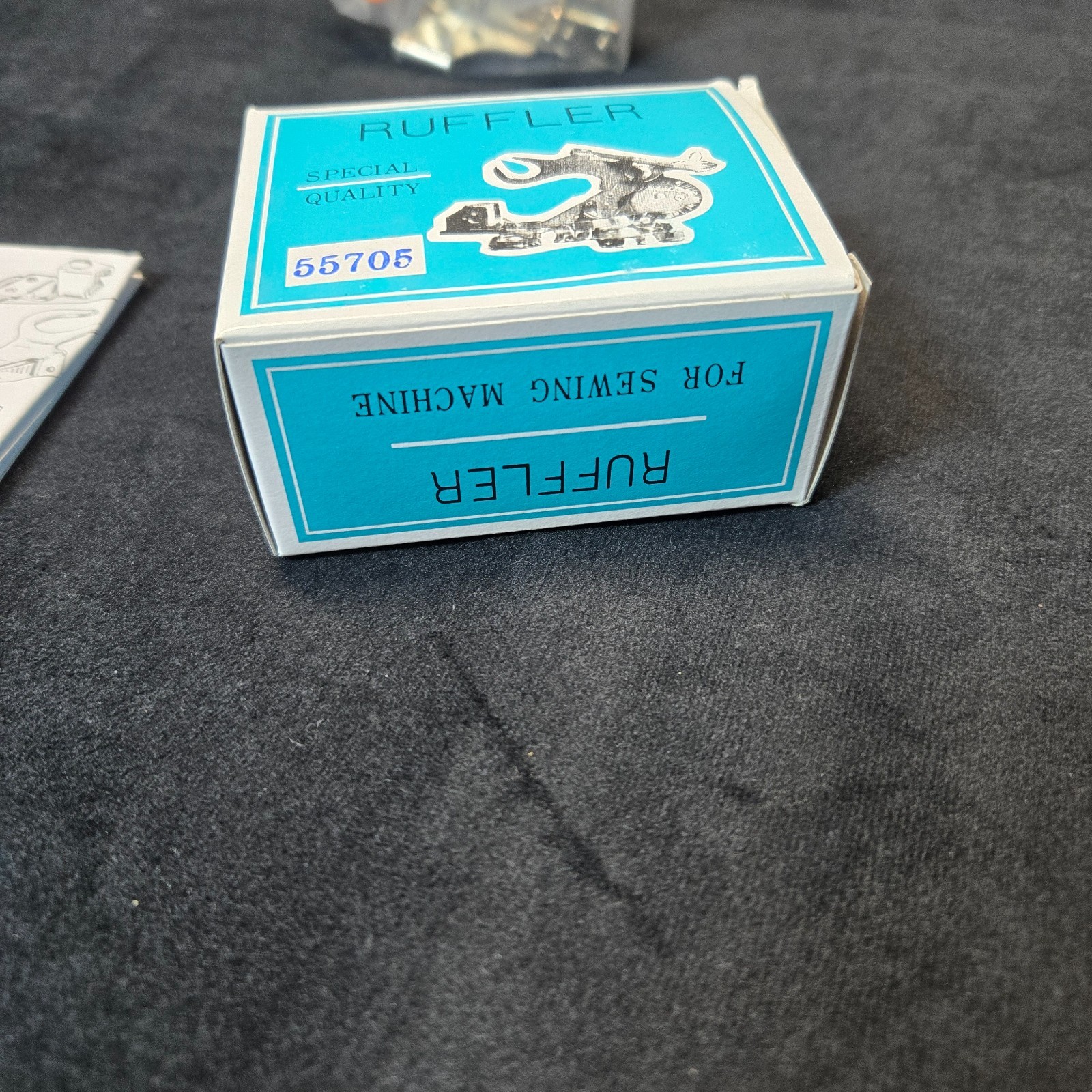 Ruffler for sewing machine presser foot attachment Greist Ruffles #55705 org box