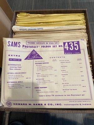 Vintage Howard Sams Photofact TV/Radio Service Manuals 93-548- Choose folder