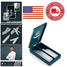 Stainless Steel Collar Stays 36 Pack Smooth Finish for Comfort and Durability