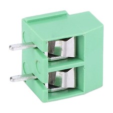 50pcs 2-Pin 5mm Pitch PCB Mount Screw Terminal Block Wiring Connector 26-14AWG  